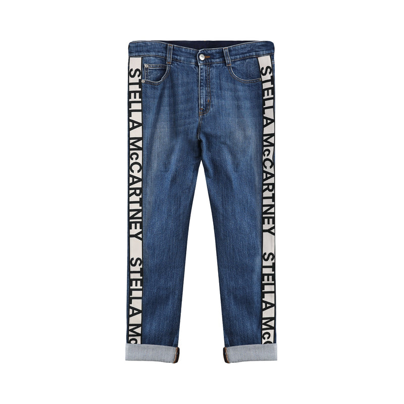 Stella McCartney Logo Stripe Skinny Jeans | Designer code: 372773SNH55 | Luxury Fashion Eshop | Miamaia.com