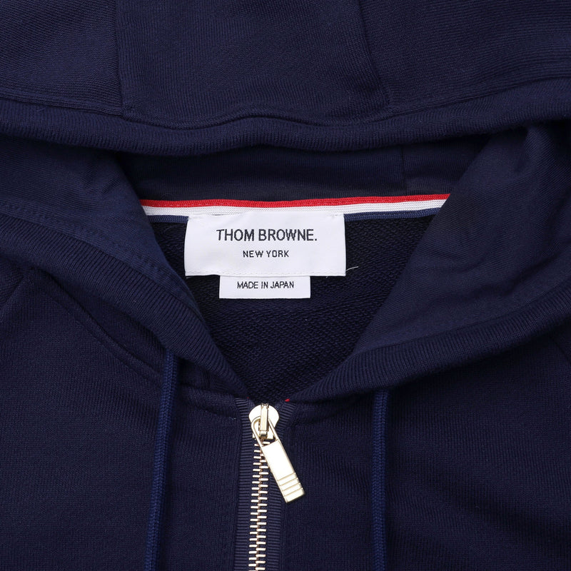 Thom Browne Engineered 4 Bar Zip Up Jersey Hoodie | Designer code: MJT022H00535 | Luxury Fashion Eshop | Miamaia.com