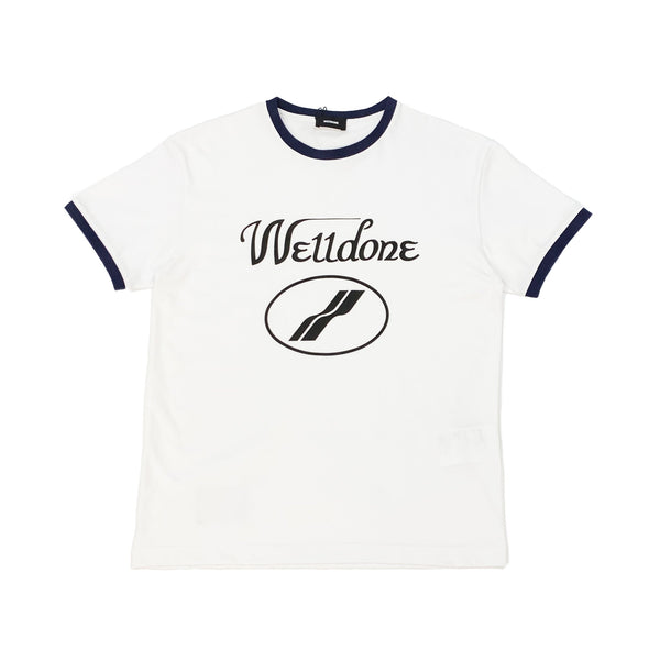 We11done Cursive Logo T-Shirt | Designer code: WDTT322857 | Luxury Fashion Eshop | Miamaia.com