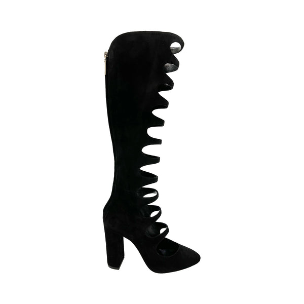 Saint Laurent Cut Out Detail Knee Length Boots | Designer code: 5296870LI00 | Luxury Fashion Eshop | Miamaia.com