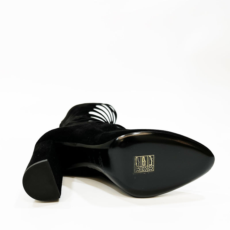 Saint Laurent Cut Out Detail Knee Length Boots | Designer code: 5296870LI00 | Luxury Fashion Eshop | Miamaia.com