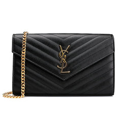 Saint Laurent Monogram Quilted Leather Shoulder Bag | Designer code: 377828BOW01 | Luxury Fashion Eshop | Miamaia.com