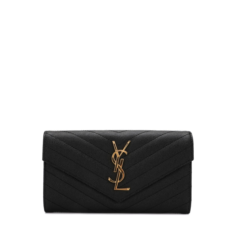 Saint Laurent Monogram Quilted Wallet | Designer code: 372264BOW01 | Luxury Fashion Eshop | Miamaia.com