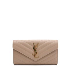 Saint Laurent Monogram Quilted Wallet | Designer code: 372264BOW01 | Luxury Fashion Eshop | Miamaia.com