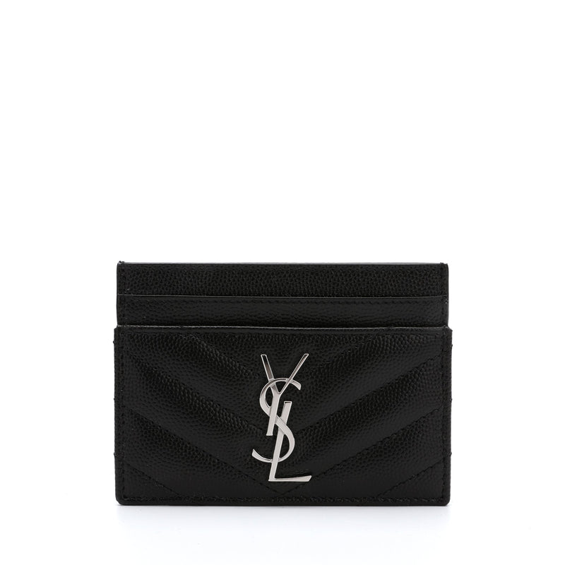 Saint Laurent Quilted Monogram Cardholder | Designer code: 423291BOW02 | Luxury Fashion Eshop | Miamaia.com