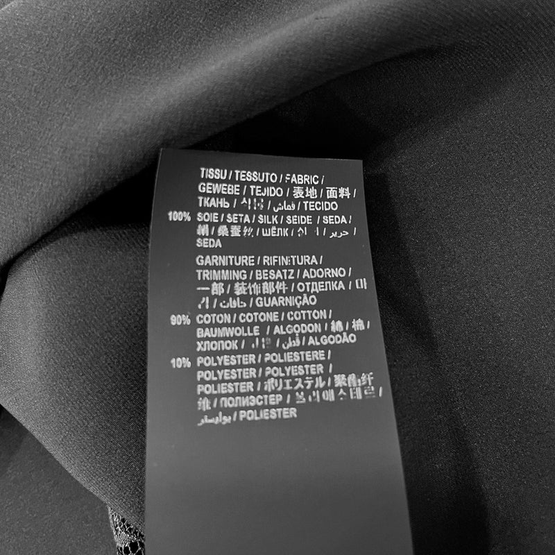 Saint Laurent Lace Panel V-neck Top | Designer code: 648880Y070N | Luxury Fashion Eshop | Miamaia.com