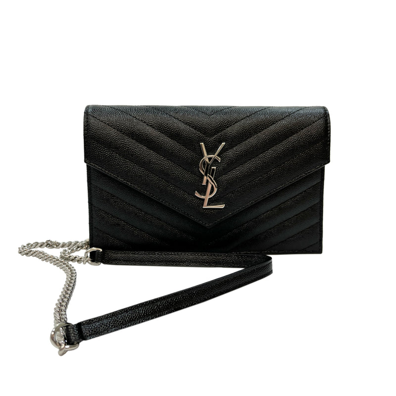 Saint Laurent Quilted Logo Plaque Shoulder Bag | Designer code: 695108BOW02 | Luxury Fashion Eshop | Miamaia.com