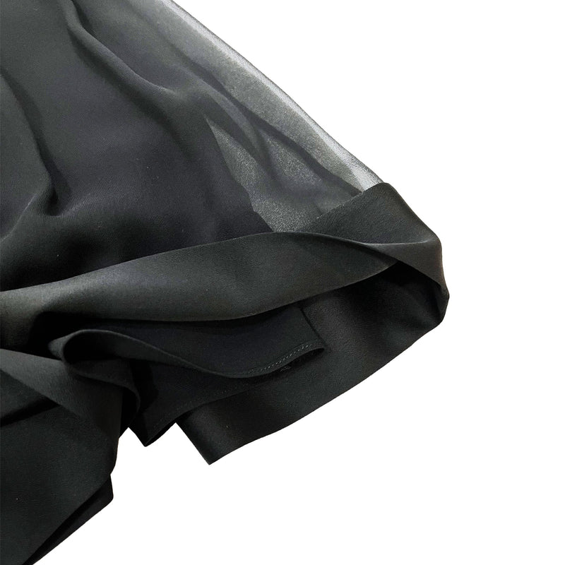 Saint Laurent Sleeveless Dress In Crepe Muslin | Designer code: 669447Y115W | Luxury Fashion Eshop | Miamaia.com