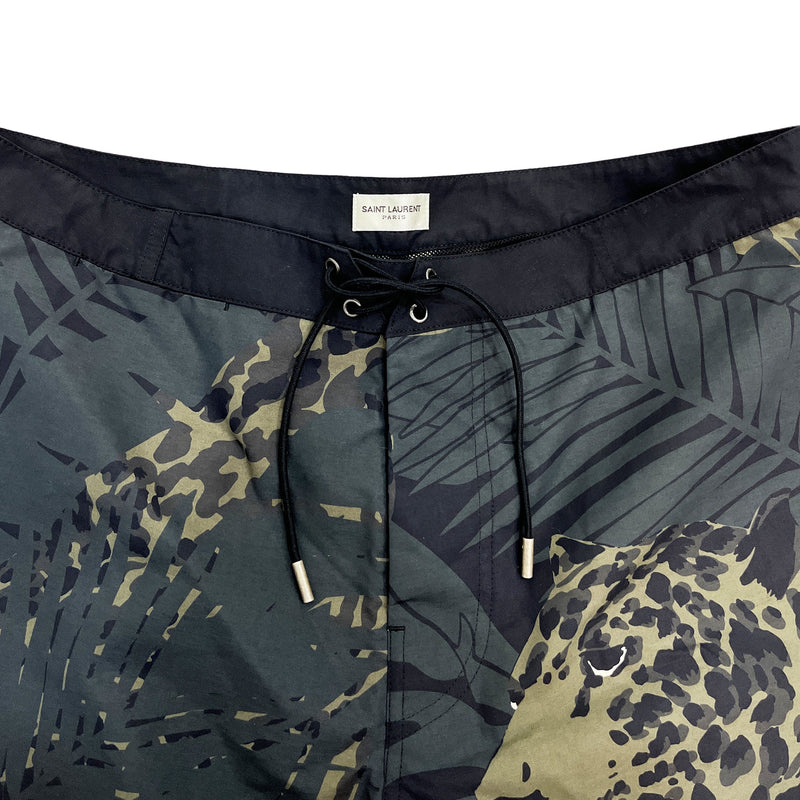 Saint Laurent Leopard Print Swim Shorts | Designer code: 649134Y2C22 | Luxury Fashion Eshop | Miamaia.com