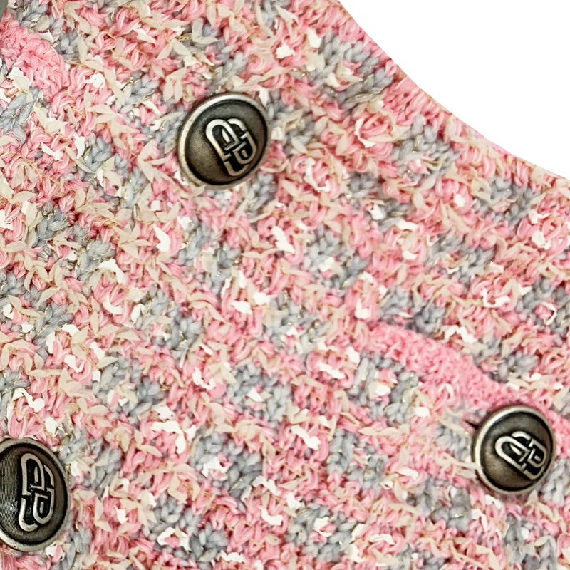 Balenciaga Tweed Buttoned Pencil Skirt | Designer code: 704563T3251 | Luxury Fashion Eshop | Miamaia.com
