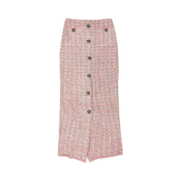 Balenciaga Tweed Buttoned Pencil Skirt | Designer code: 704563T3251 | Luxury Fashion Eshop | Miamaia.com